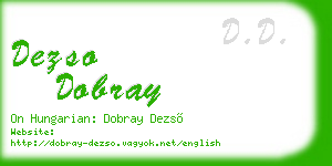 dezso dobray business card